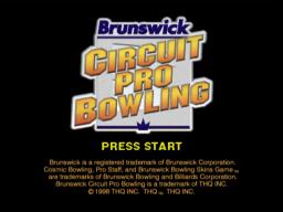 Brunswick Circuit Pro Bowling Title Screen